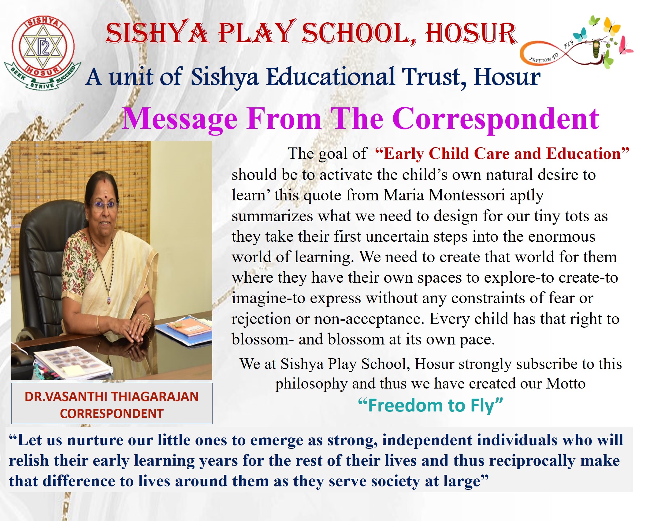 Correspondent Message